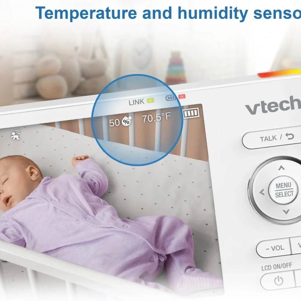 Brand New VTech White Over-the-Crib Smart HD Video Monitor WiFi, and nightlight
